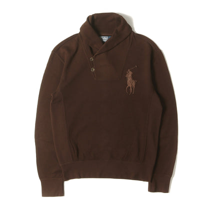 スウェード エルボーパッチ ショールカラー ライトウェイト スウェット