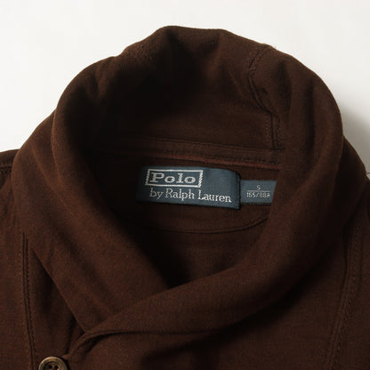 スウェード エルボーパッチ ショールカラー ライトウェイト スウェット