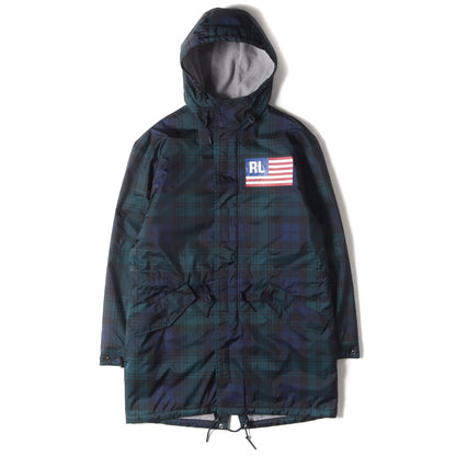 [現行モデル] 星条旗ロゴ ブラックウォッチ フィッシュテール モッズコート / POLO SPORT