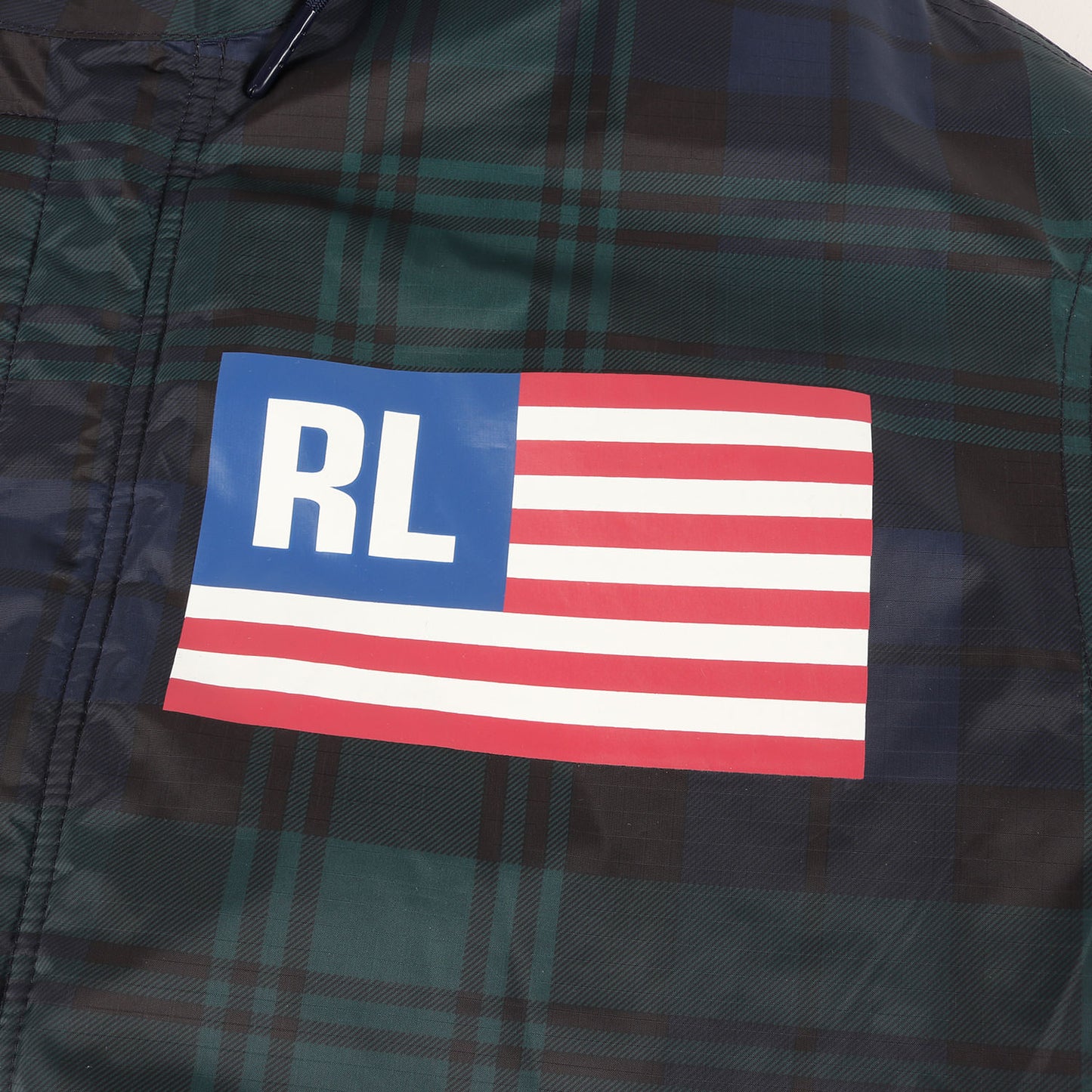 [現行モデル] 星条旗ロゴ ブラックウォッチ フィッシュテール モッズコート / POLO SPORT