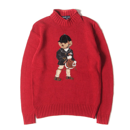 00s ポロベア リネンコットン モックネック ニット / POLO SPORT インパクト21