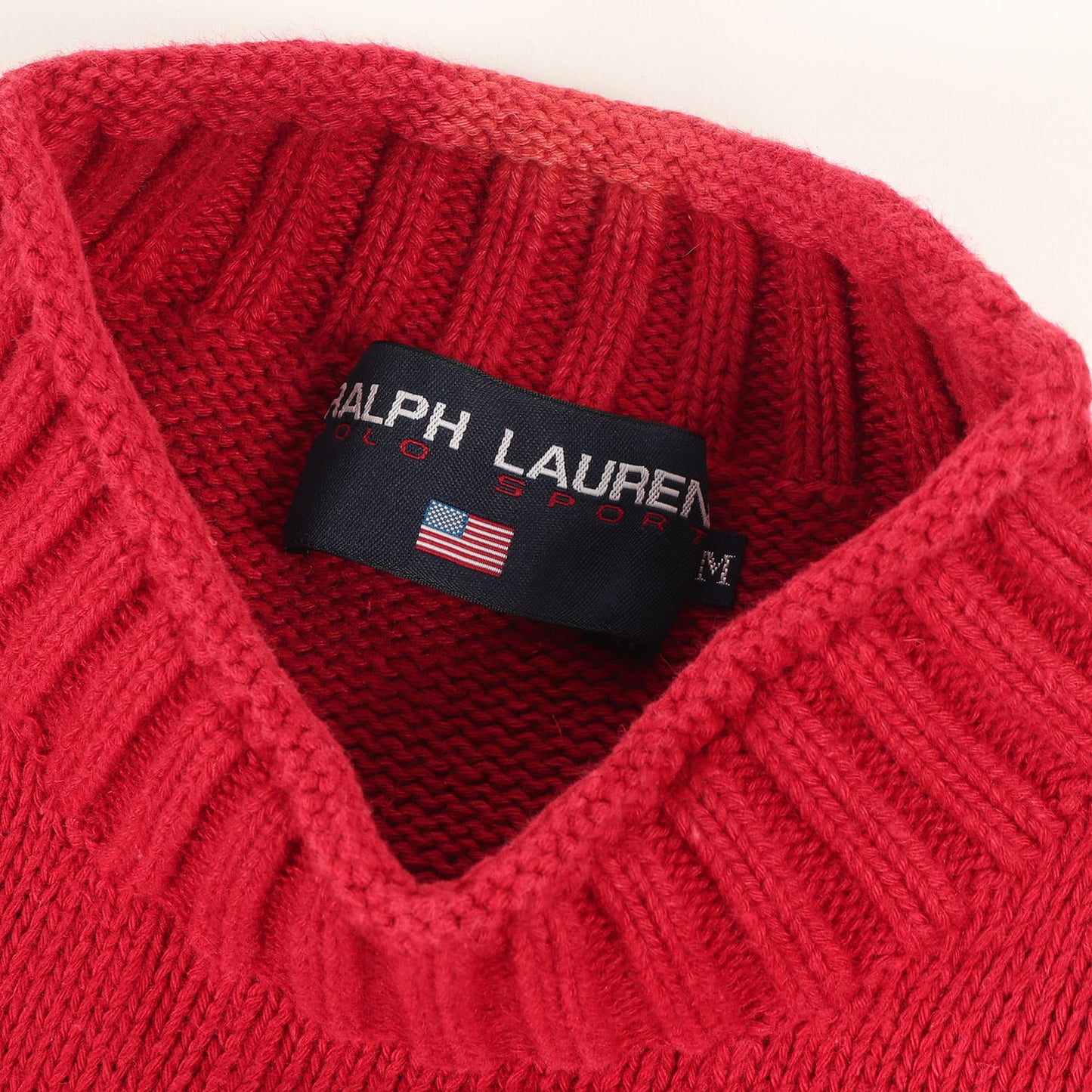 00s ポロベア リネンコットン モックネック ニット / POLO SPORT インパクト21