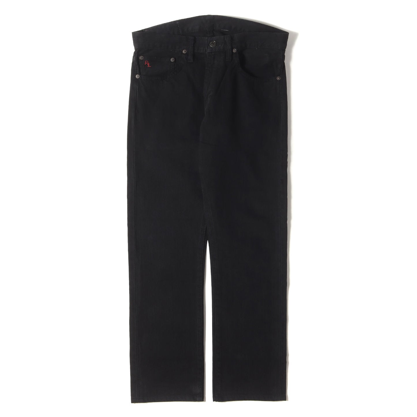 ダメージ加工 スリムフィット ブラック デニムパンツ