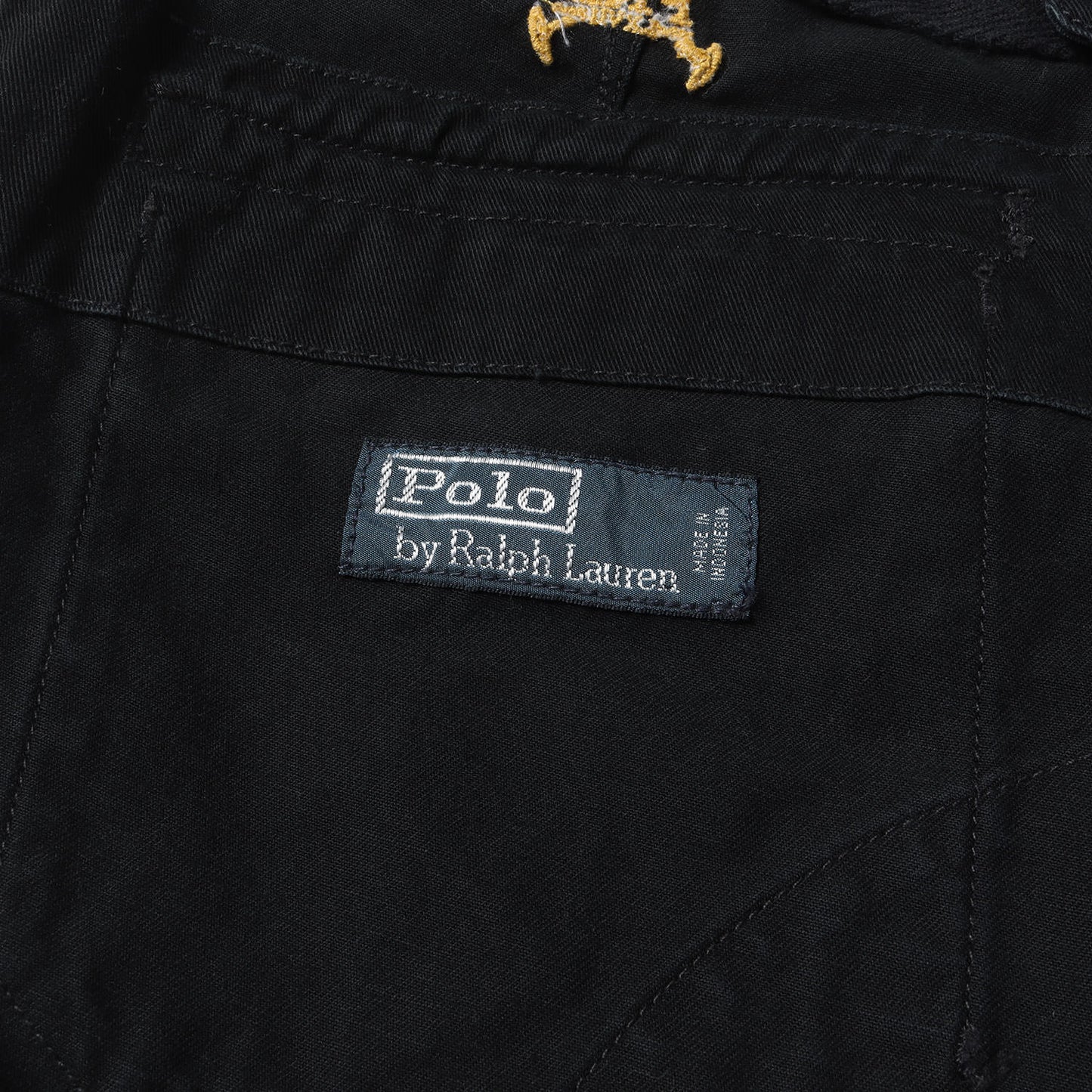 エンブレム刺繍 ダメージ加工 コットンツイル パンツ