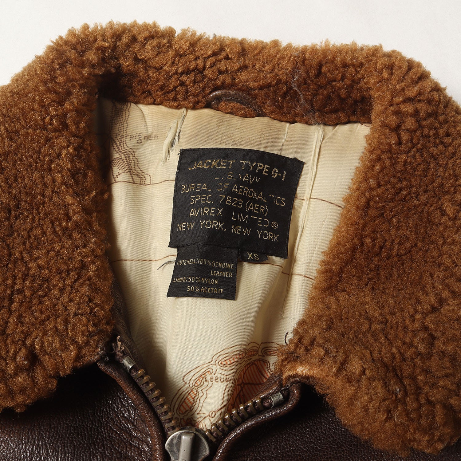 希少 雰囲気抜群] 80s トップガンモデル G-1 ゴートスキンレザー