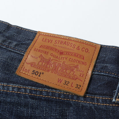 LEVI'S PREMIUM 501 Big E レザーパッチ デニムパンツ(00501-1485)