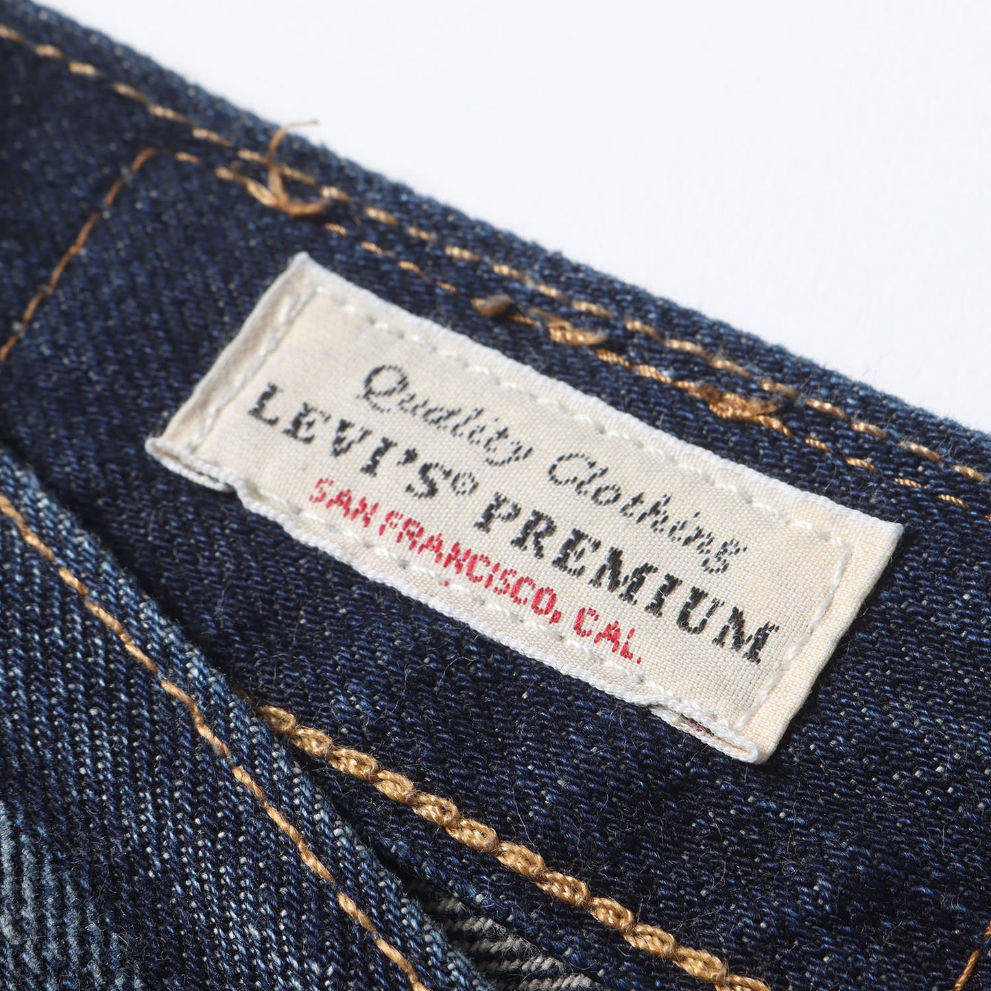 LEVI'S PREMIUM 501 Big E レザーパッチ デニムパンツ(00501-1485)