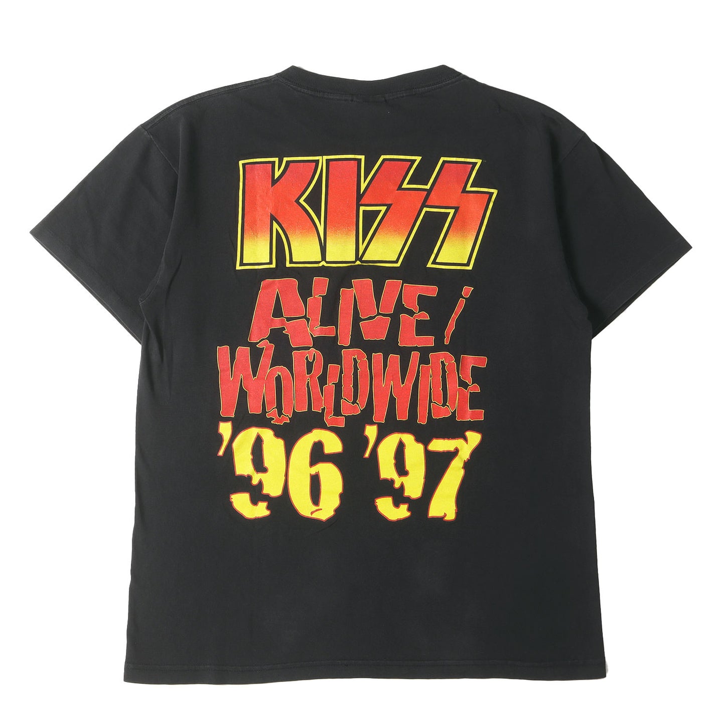 90s KISS ALIVE / WORLDWIDE 96’ 97’ Tシャツ(PYRAMIDボディ / USA製)