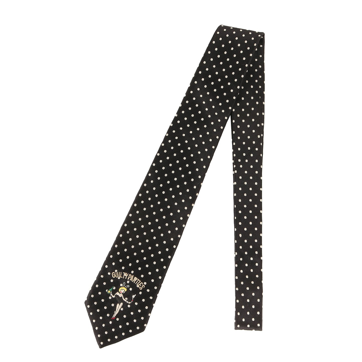 ドット柄 バニーガール シルク ネクタイ