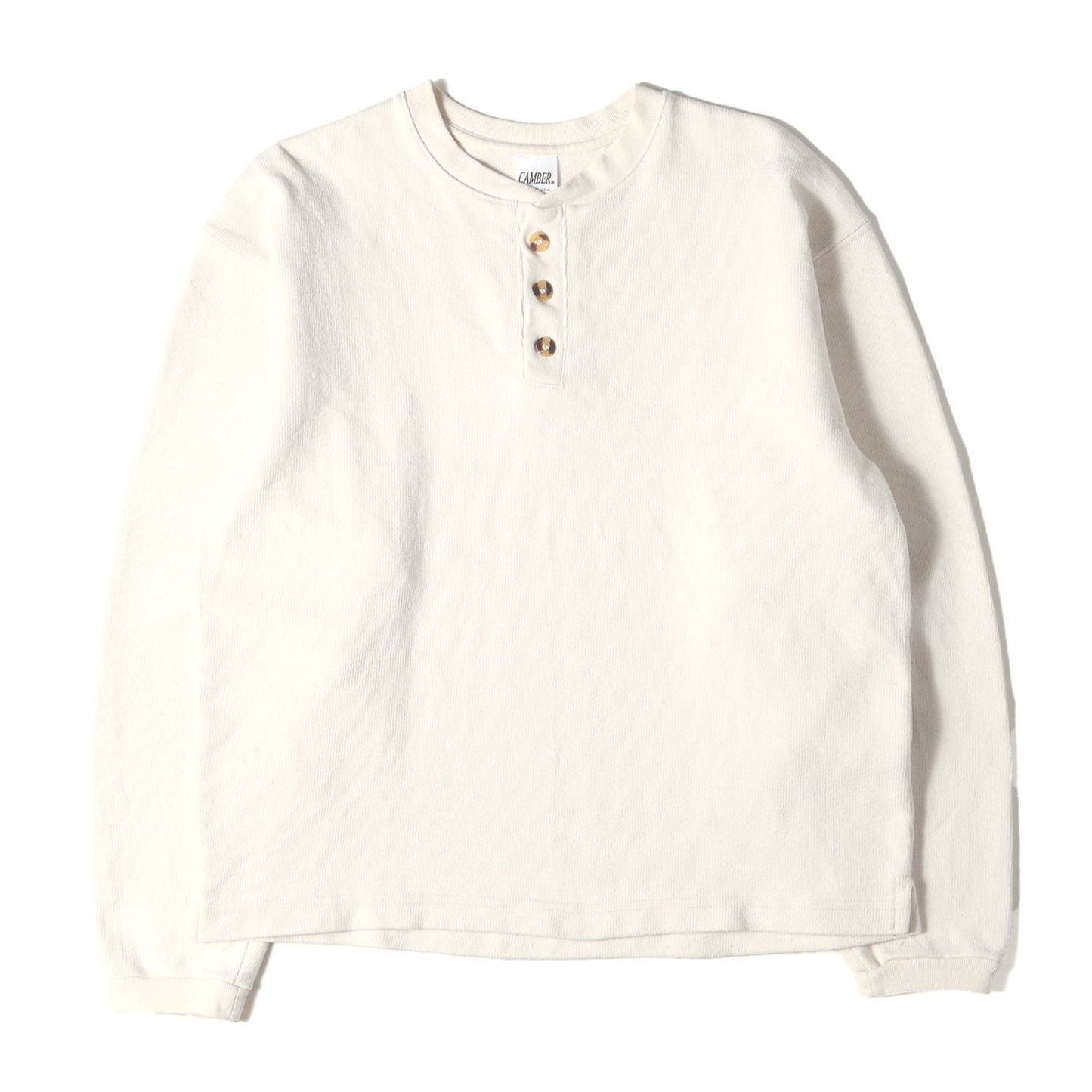 ヘンリーネック ヘビー ロングスリーブ Tシャツ(USA製)