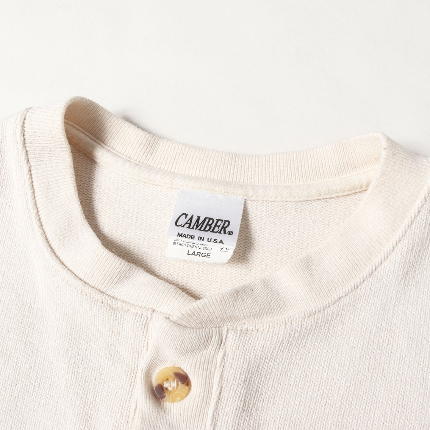 ヘンリーネック ヘビー ロングスリーブ Tシャツ(USA製)