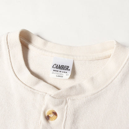 ヘンリーネック ヘビー ロングスリーブ Tシャツ(USA製)