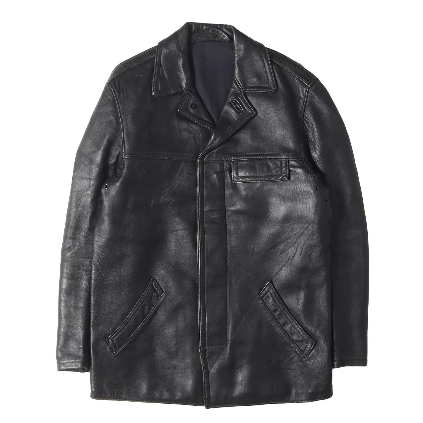 [雰囲気抜群] 60s レザー ファイヤーマンジャケット / GVF IMPERCUIR GRAULHET レザーコート