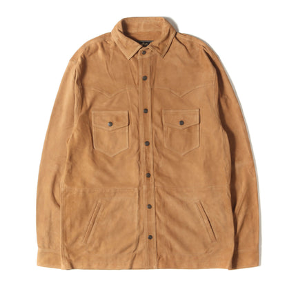 ゴートスウェード ウエスタン スナップボタン オーバーシャツ (Suede Overshirt)