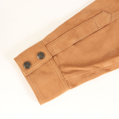 ゴートスウェード ウエスタン スナップボタン オーバーシャツ (Suede Overshirt)
