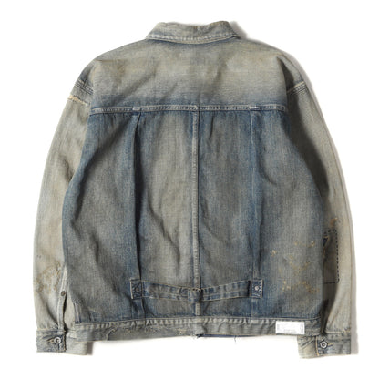 25SS	ヴィンテージリペア加工 1stタイプ サベージ デニムジャケット (SAVAGE DENIM TYPE-1 JACKET MOD)