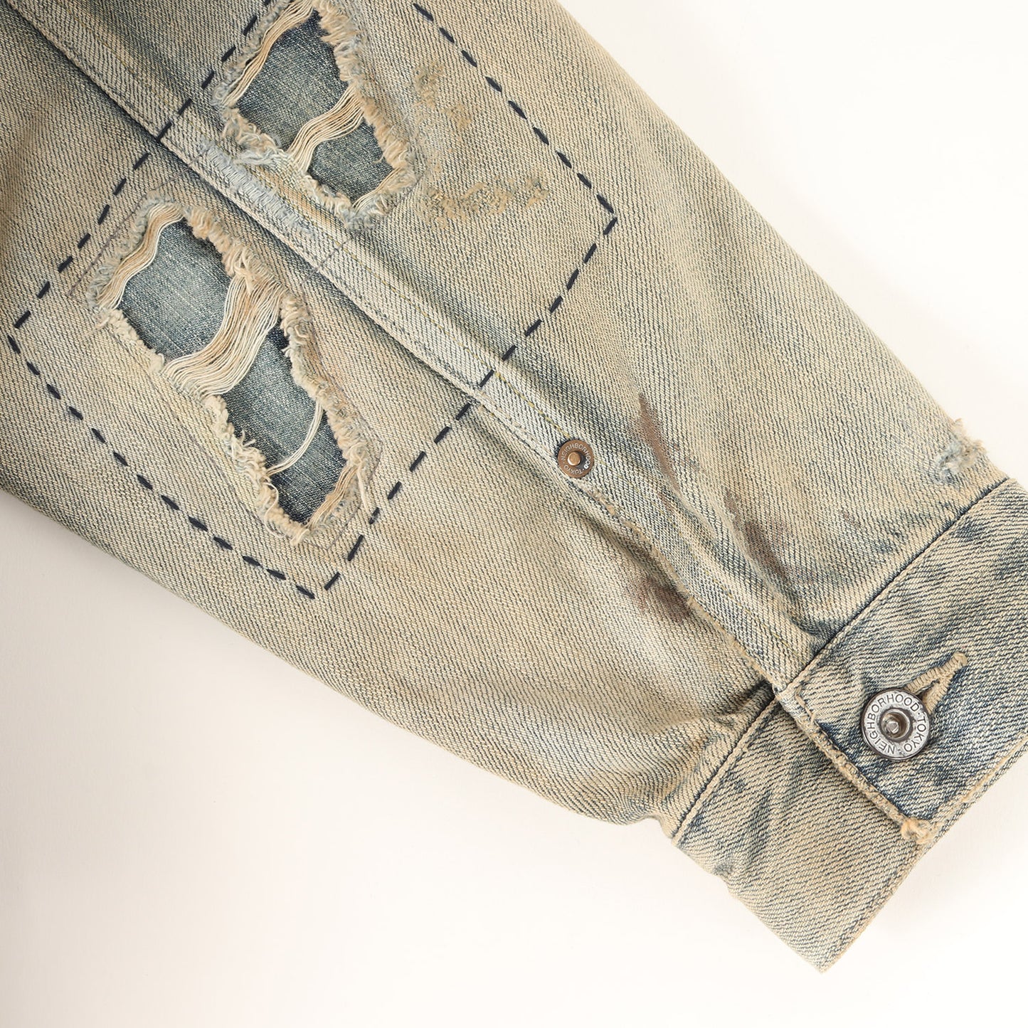 25SS	ヴィンテージリペア加工 1stタイプ サベージ デニムジャケット (SAVAGE DENIM TYPE-1 JACKET MOD)