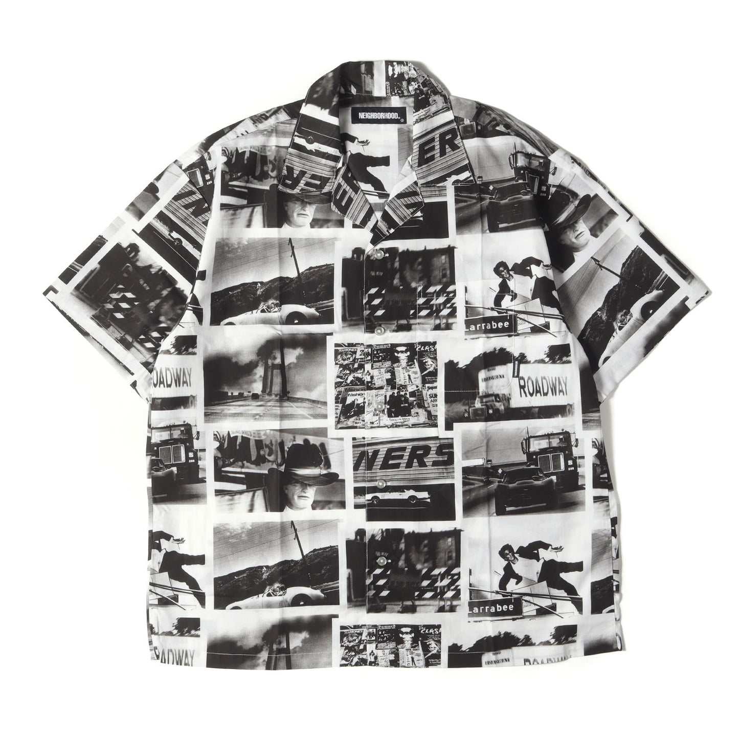 22SS ×長濱治 フォト柄 コットン オープンカラー 半袖シャツ(ON / C-SHIRT)