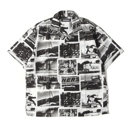 22SS ×長濱治 フォト柄 コットン オープンカラー 半袖シャツ(ON / C-SHIRT)