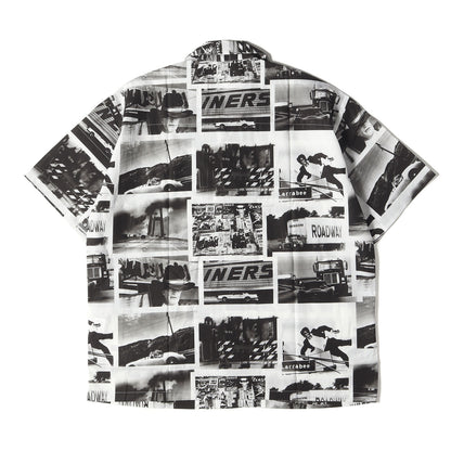 22SS ×長濱治 フォト柄 コットン オープンカラー 半袖シャツ(ON / C-SHIRT)