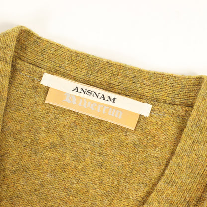 Riverrun エルボーパッチ付き ウールニット カーディガン