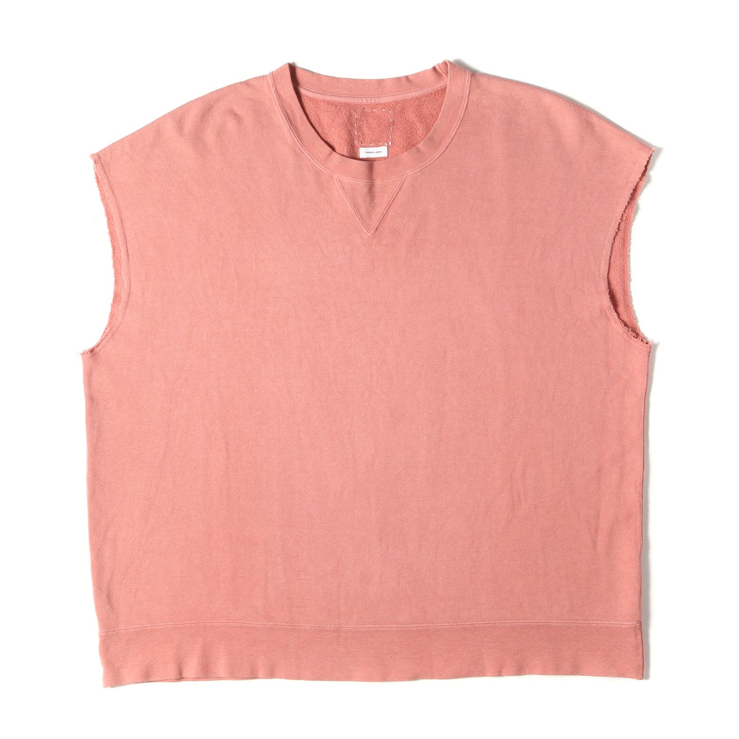 24SS ムラ染め オーバーサイズ ノースリーブ スウェット(MONDO SWEAT S/L DMGD U.D.)