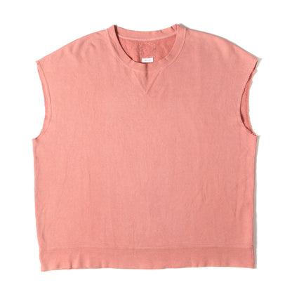 24SS ムラ染め オーバーサイズ ノースリーブ スウェット(MONDO SWEAT S/L DMGD U.D.)