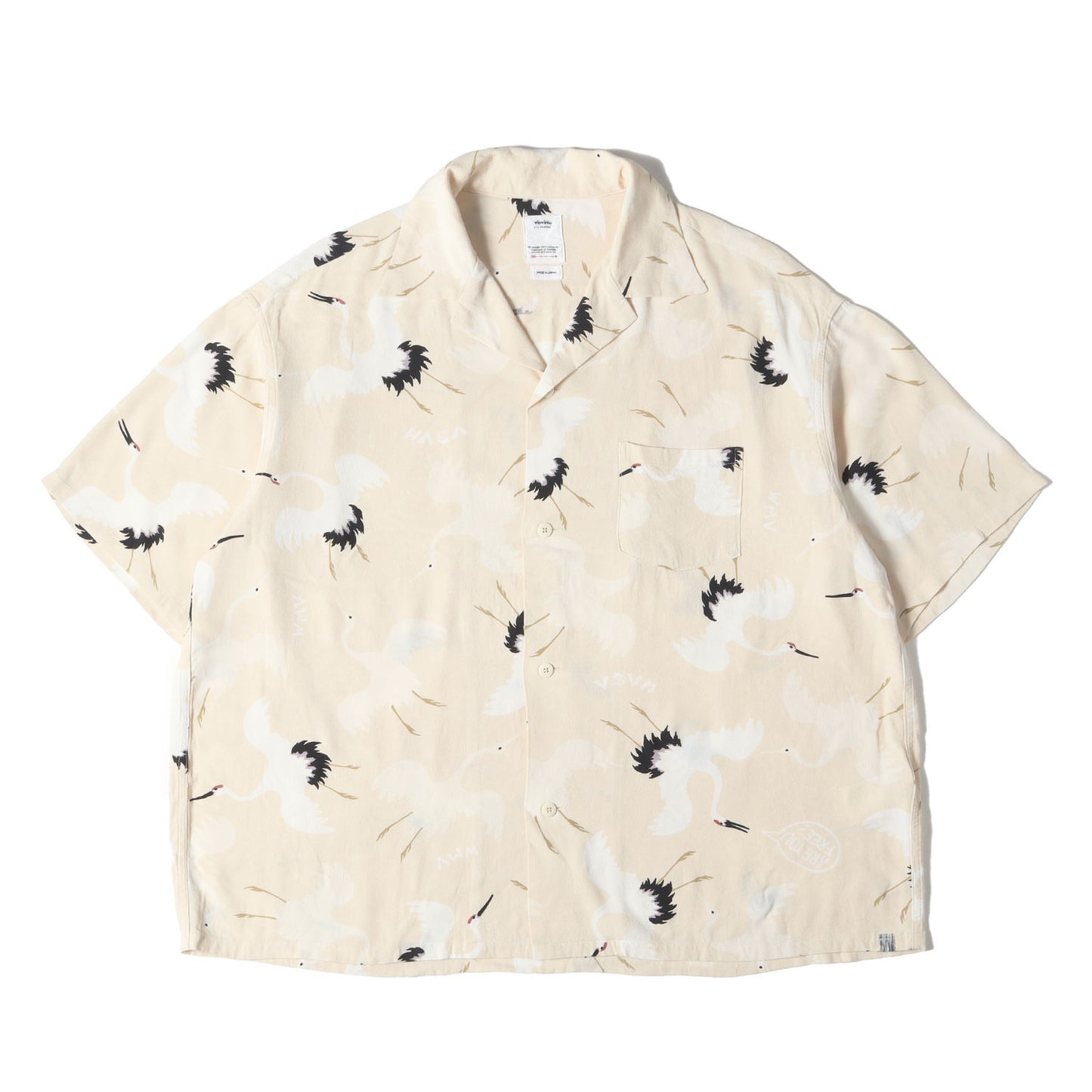23SS 鶴 和柄 レーヨン アロハシャツ(CROSBY SHIRT S/S HIKAKU)