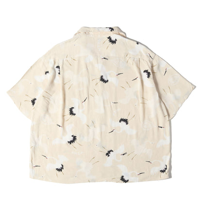 23SS 鶴 和柄 レーヨン アロハシャツ(CROSBY SHIRT S/S HIKAKU)