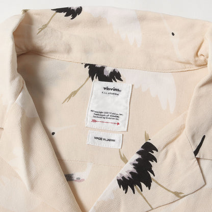 23SS 鶴 和柄 レーヨン アロハシャツ(CROSBY SHIRT S/S HIKAKU)