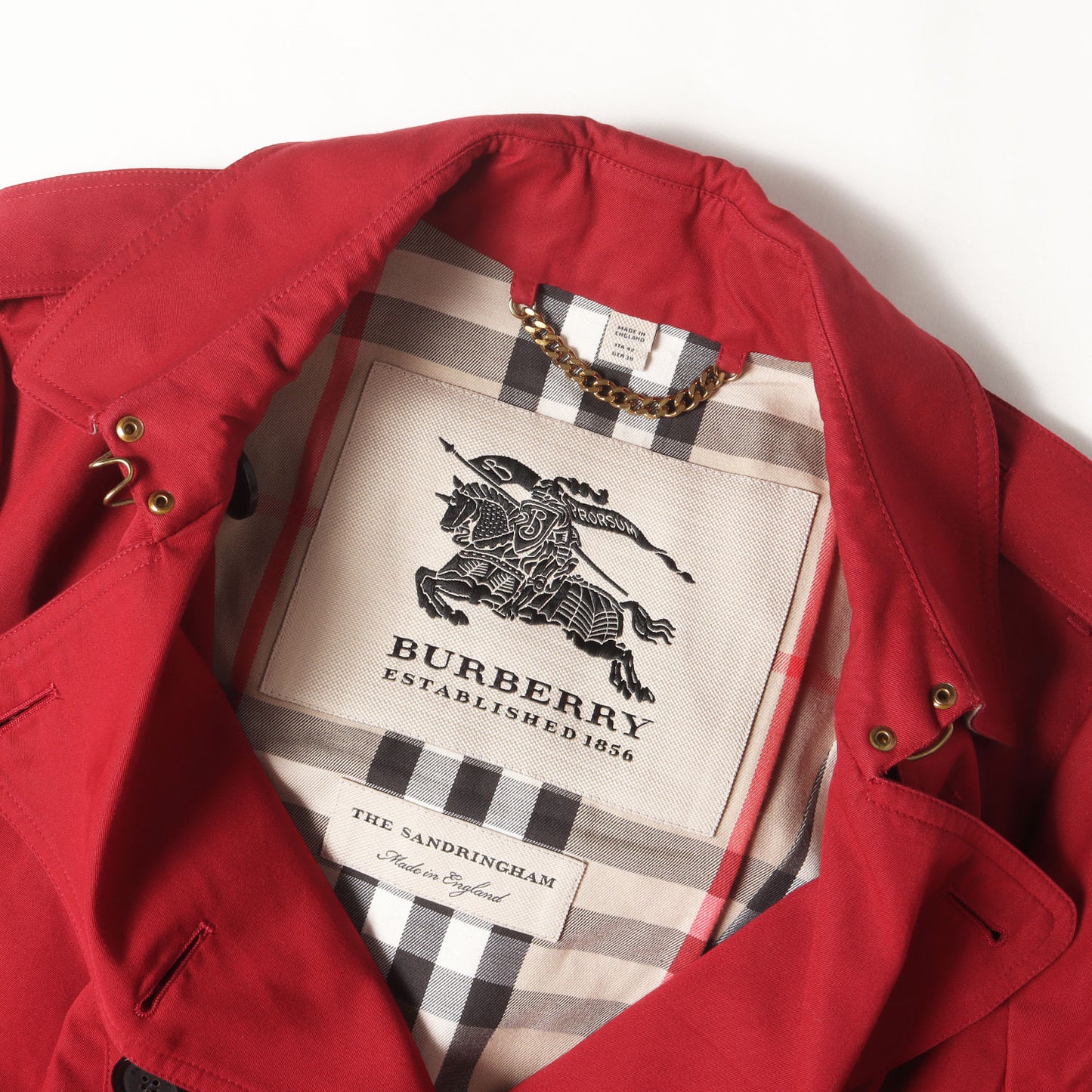 裏地ノバチェック ギャバジン トレンチコート(THE SANDRINGHAM)