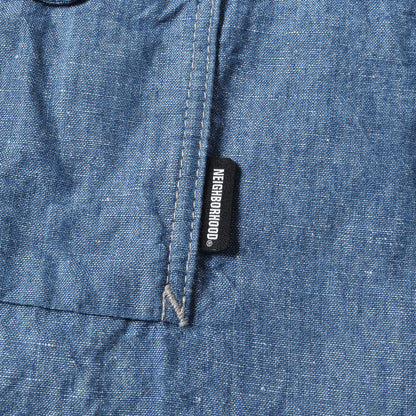 22SS コットン/リネン シャンブレー ワークシャツ(CHAMBRAY CL-SHIRT LS)