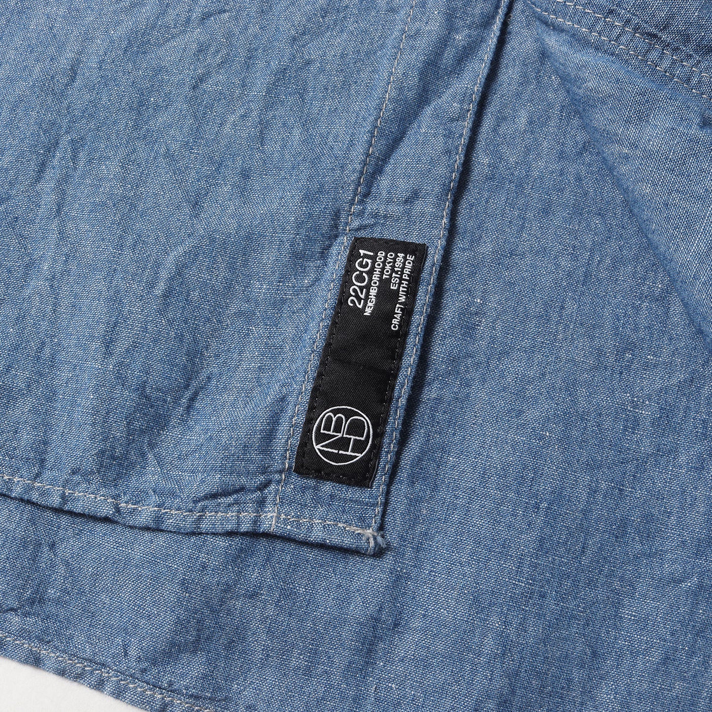 22SS コットン/リネン シャンブレー ワークシャツ(CHAMBRAY CL-SHIRT LS)