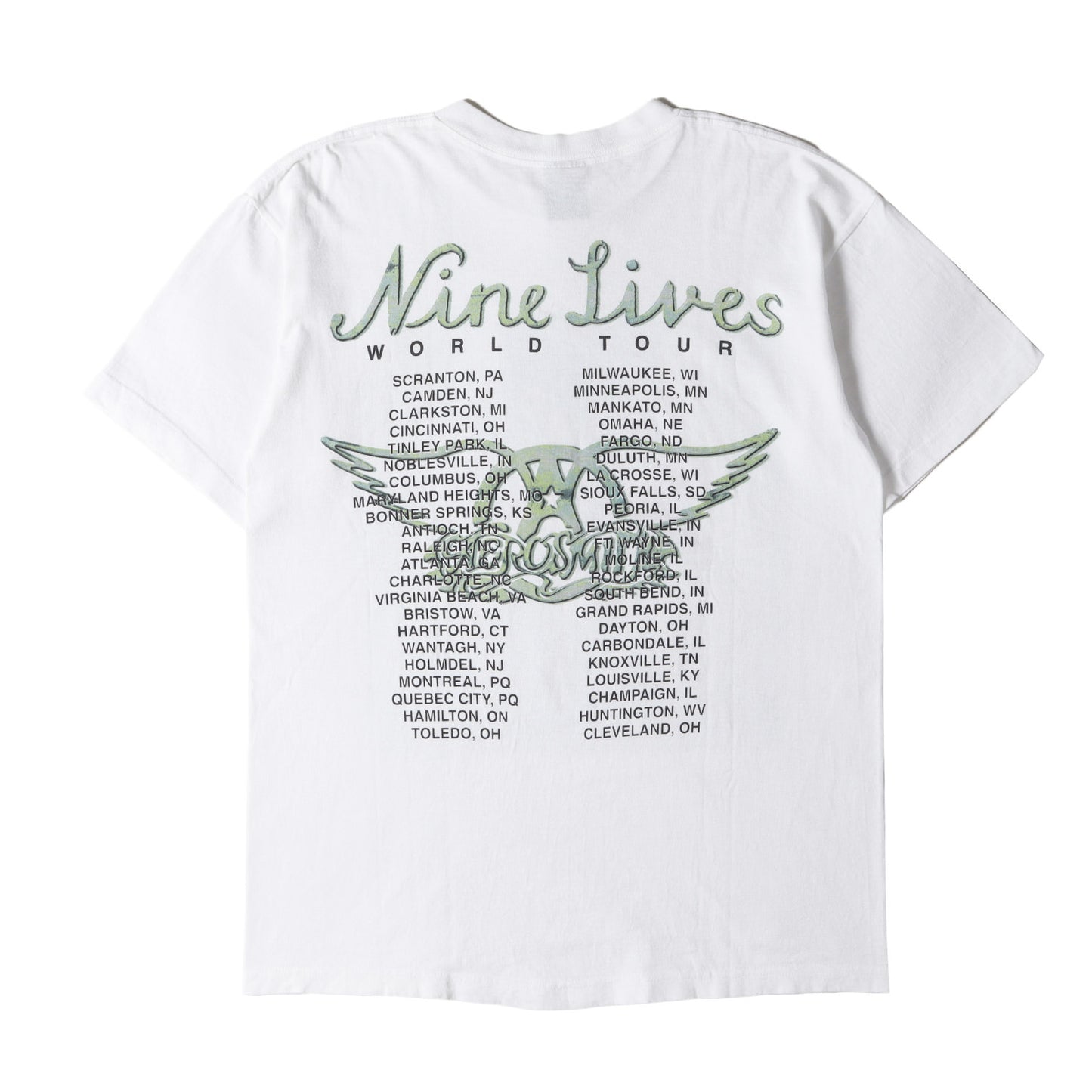 90s Aerosmith Nine Lives WORLD TOUR Tシャツ(giantボディ)