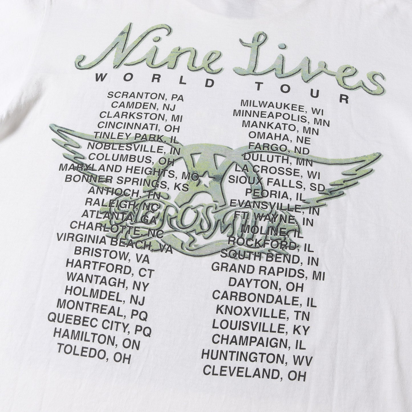 90s Aerosmith Nine Lives WORLD TOUR Tシャツ(giantボディ)