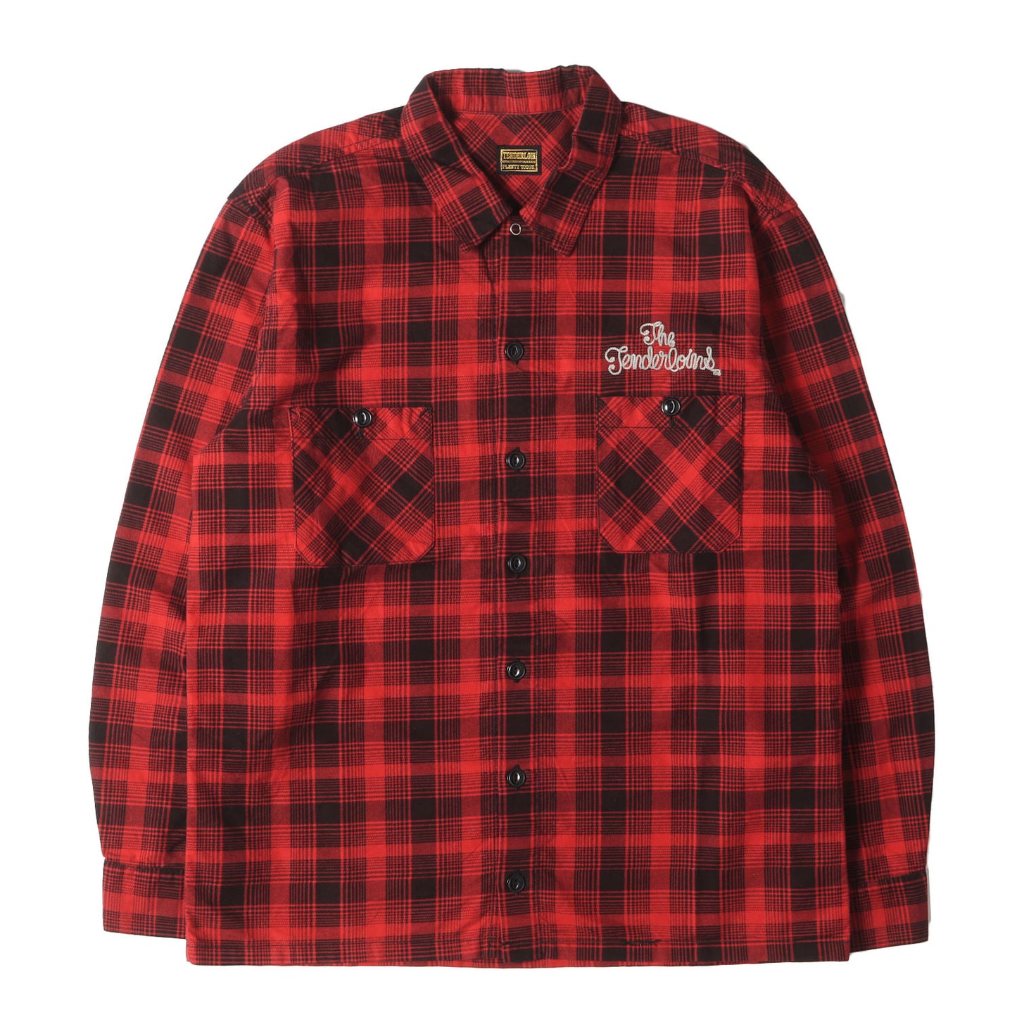 チェーン刺繍ロゴ プリントチェック フランネル シャツ(T-PRINT FLANNEL CHECK SHT)
