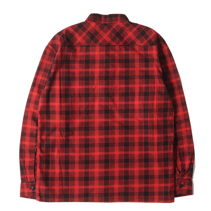 チェーン刺繍ロゴ プリントチェック フランネル シャツ(T-PRINT FLANNEL CHECK SHT)