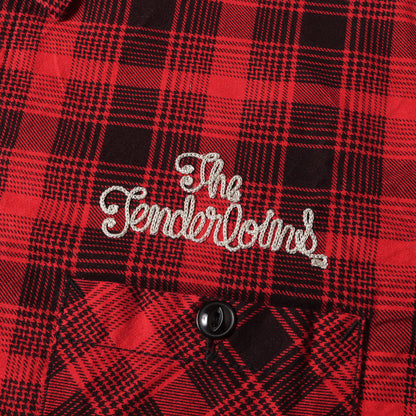 チェーン刺繍ロゴ プリントチェック フランネル シャツ(T-PRINT FLANNEL CHECK SHT)