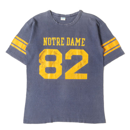 [雰囲気抜群 ビッグサイズ] 70s バータグ カレッジ フットボール Tシャツ(ノートルダム大学モデル)