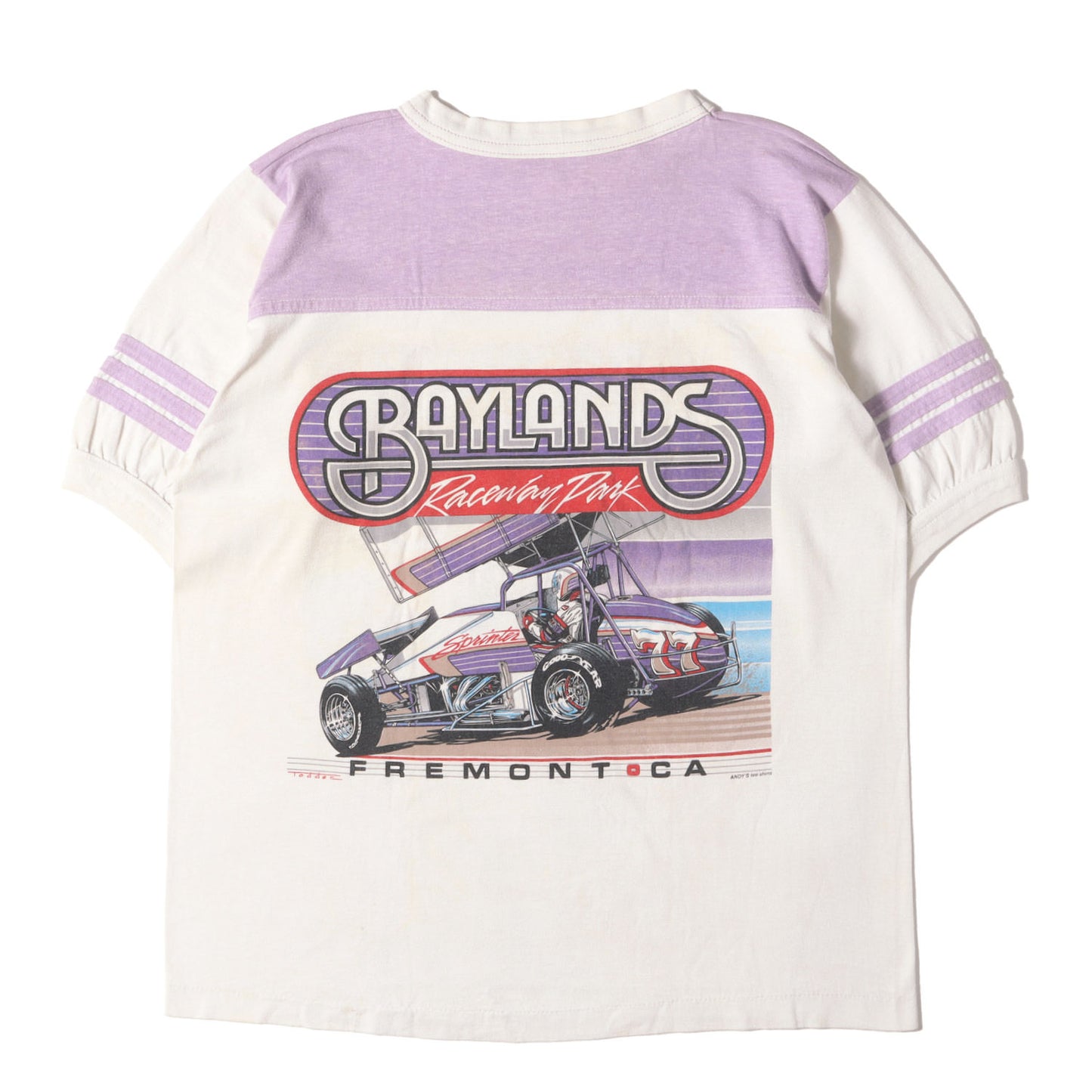 80s 企業物 BAYLANDS RACEWAY PARK フットボール Tシャツ(ANDYS tee-shirtsボディ / USA製)