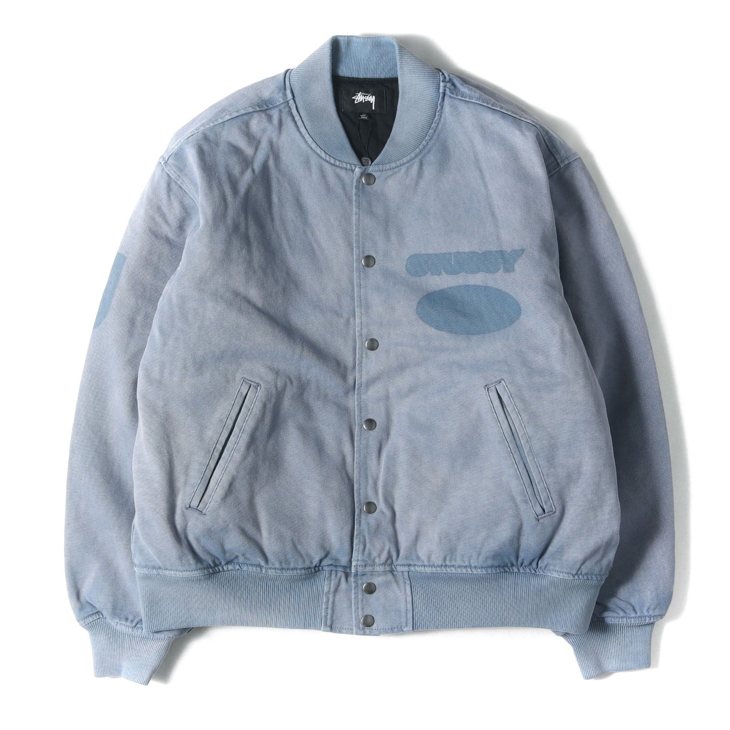 24AW ガーメントダイ加工 キャンバス バーシティジャケット / スタジャン(Ghost Logo Canvas Varsity)