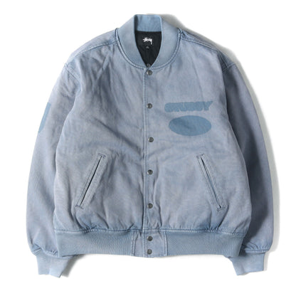 24AW ガーメントダイ加工 キャンバス バーシティジャケット / スタジャン(Ghost Logo Canvas Varsity)