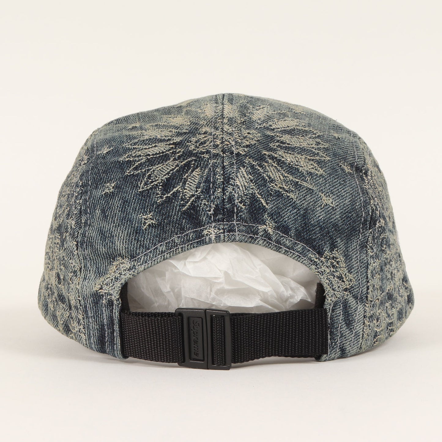 25SS バンダナ柄 ジャガード デニム BOXロゴ キャンプキャップ(Bandana Jacquard Denim Camp Cap)