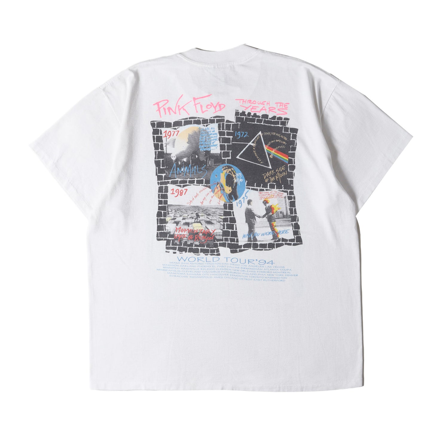 90s Pink Floyd The Division Bell WORLD TOUR ’94 Tシャツ(ONEITAボディ / USA製)