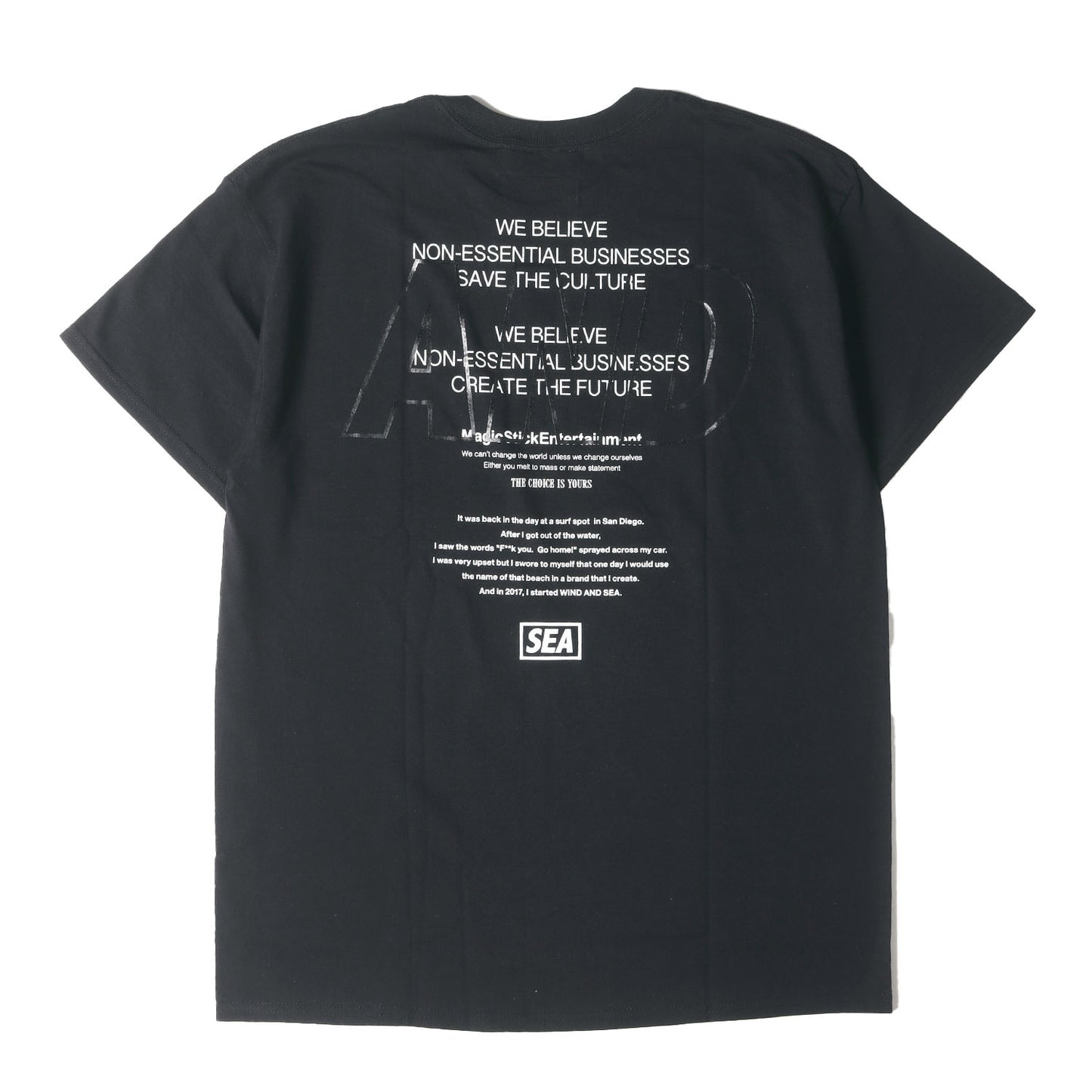 20SS ×MAGIC STICK ブランドロゴ クルーネック Tシャツ