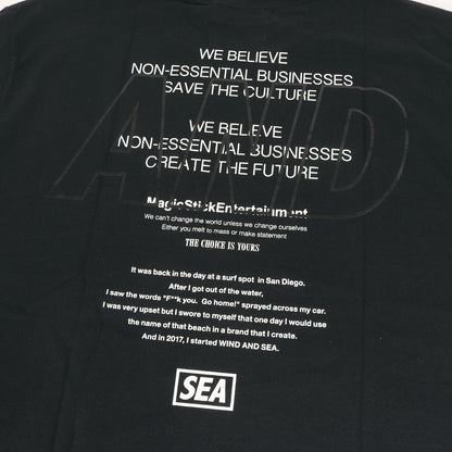 20SS ×MAGIC STICK ブランドロゴ クルーネック Tシャツ