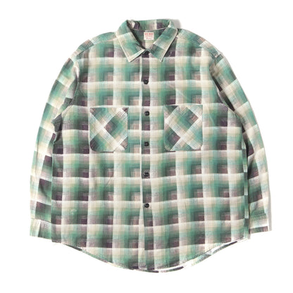 [希少カラー 好配色] 60s プリントチェック フランネルシャツ