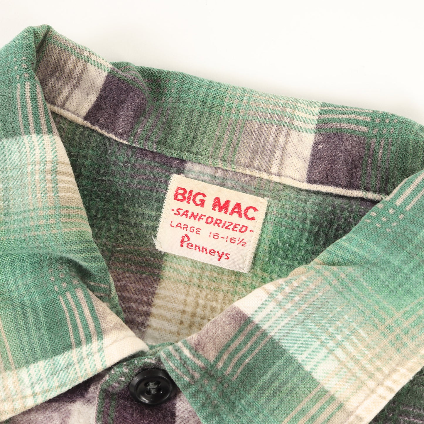 [希少カラー 好配色] 60s プリントチェック フランネルシャツ