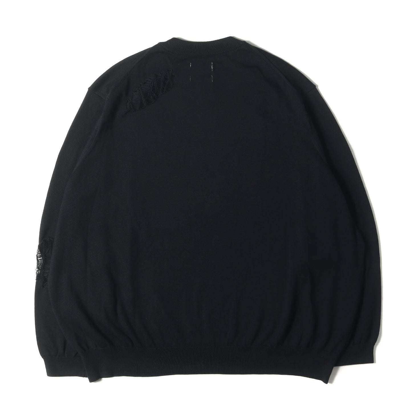 24SS クラッシュ加工 コットンニット セーター(crew neck sweater. clash)