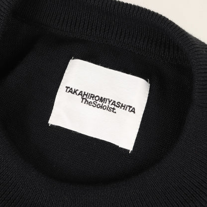 24SS クラッシュ加工 コットンニット セーター(crew neck sweater. clash)